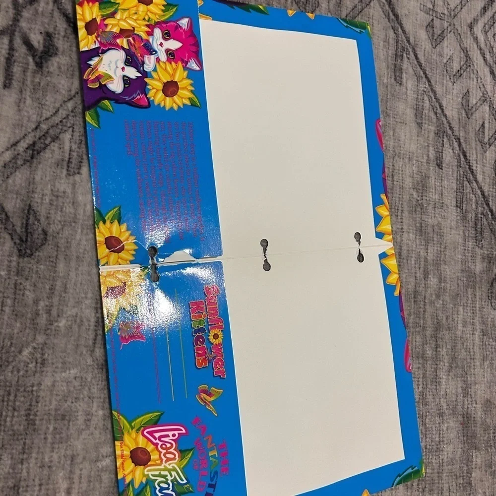 Lisa Frank Sunflowers Kittens Butterflies Cats Folder